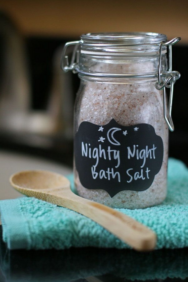 Nighty Night DIY Bath Salt Recipe. 
