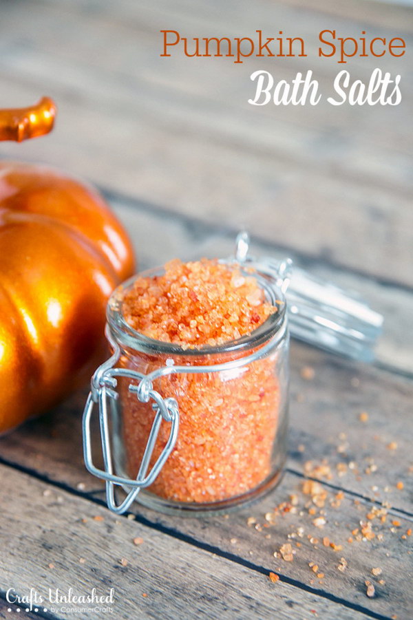 Pumpkin Spice DIY Bath Salts. 