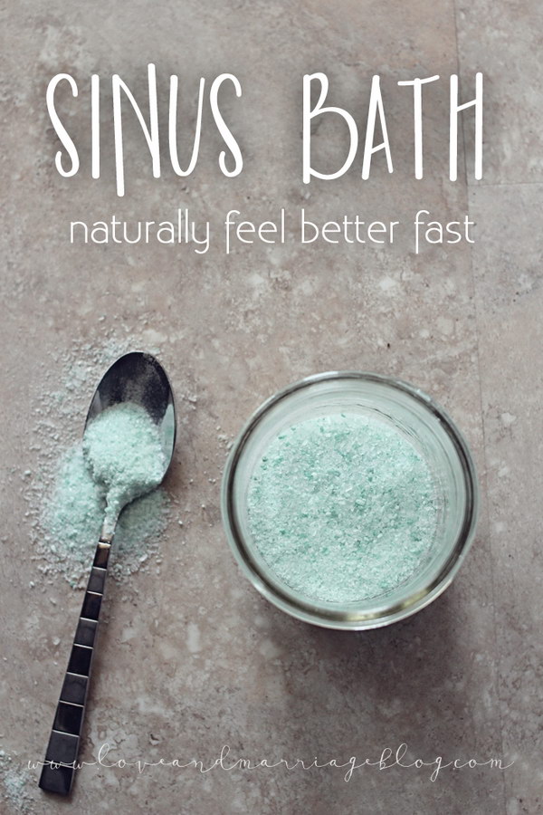 DIY Sinus Congestion Bath Soak. 