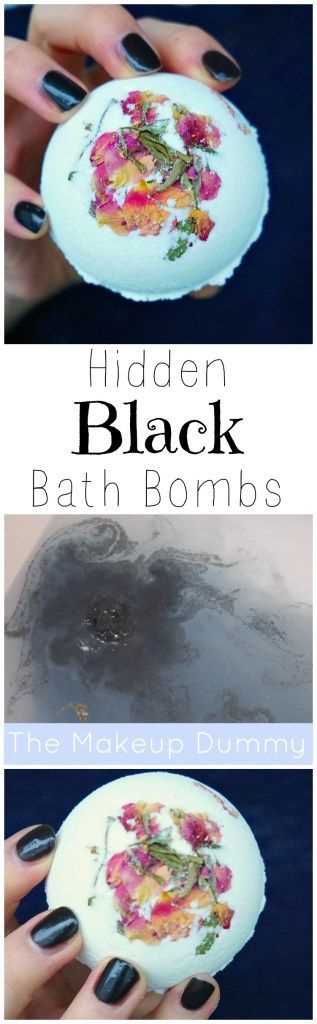 DIY Hidden Black Bath Bombs. 