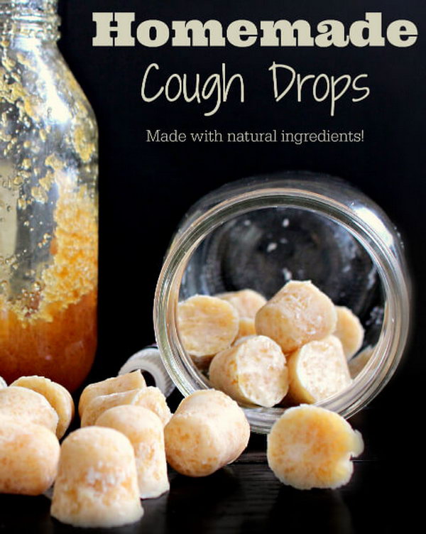 All Natural Homemade Cough Drops. This homemade cough drops is made with natural ingredients like raw honey and coconut oil. You can't go wrong with this natural ones to fight a cold when feeling sick. Get the tutorial via 