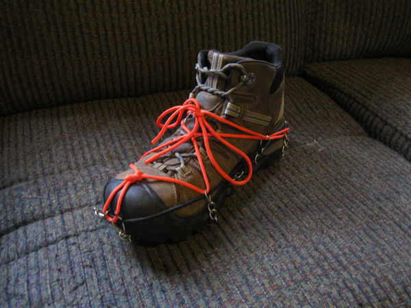 Emergency Paracord and Crampons for Ice and Snow 