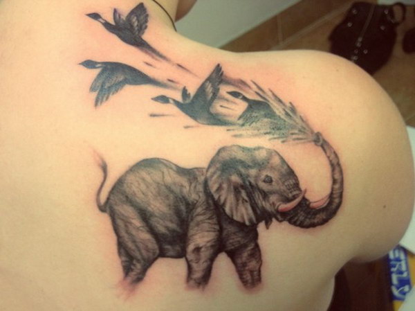 Cool Elephant Tattoo. 