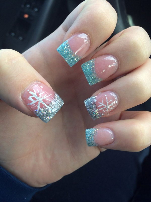 Beautiful Frozen Nails 