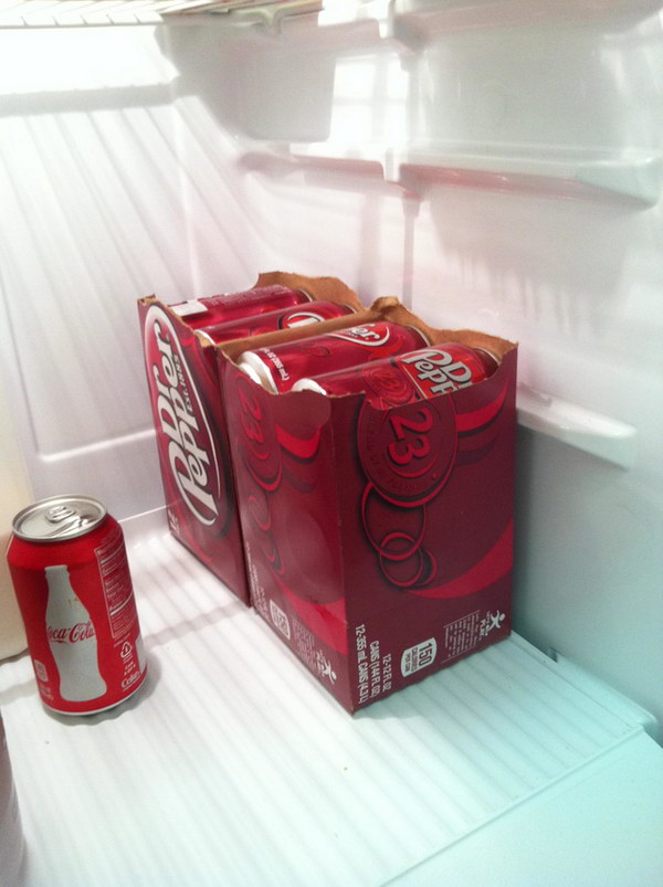 Make Your 12 pack Mini fridge Sized. 