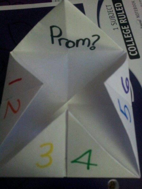 Use A Cootie Catcher As A Fun Way To Ask Someone To Prom. 