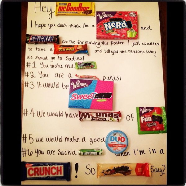 Candy poster for Sadie Hawkins. 