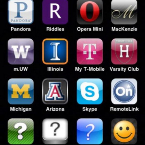 iPhone Apps Arrangement Idea. Arranged the apps on her phone to ask him or her to prom! 