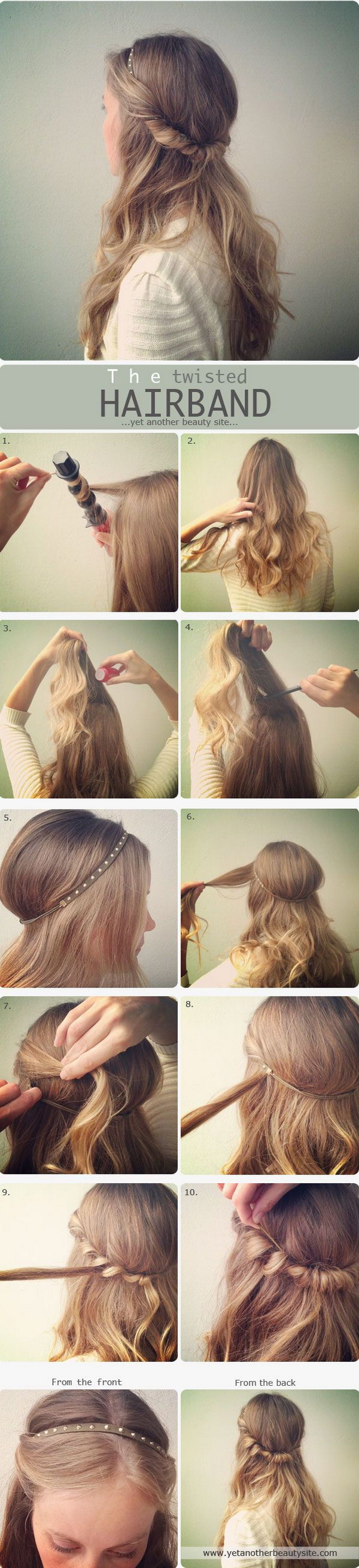 Twisted Half Up Half Down Hairstyle. 