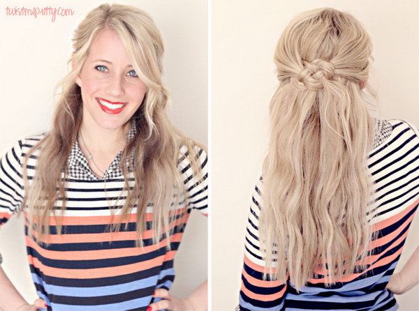 Celtic Knot Half Up Hairstyle. 