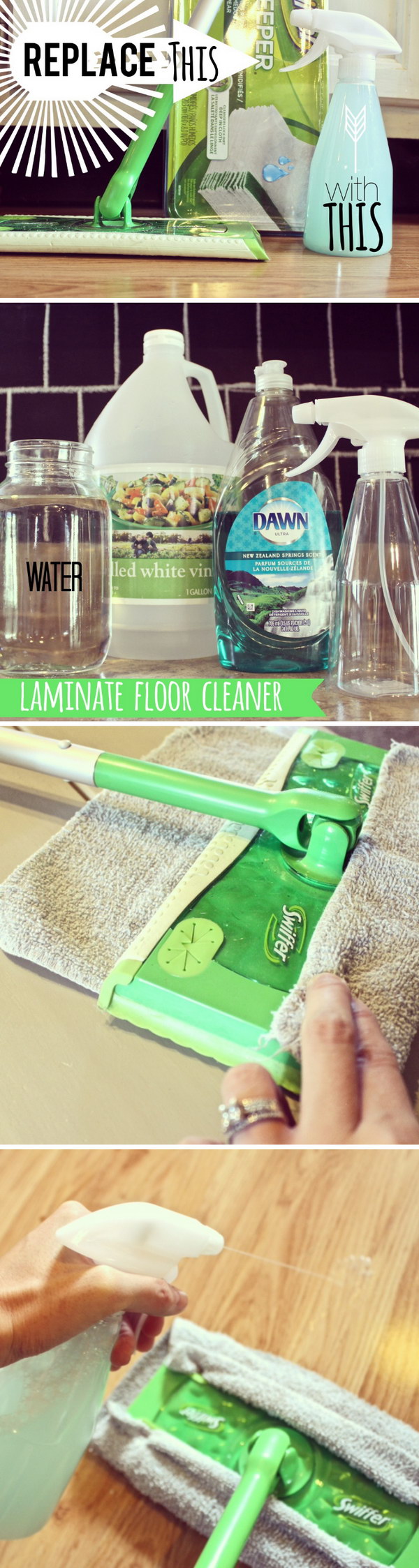 Homemade Laminate Floor Cleaner. 