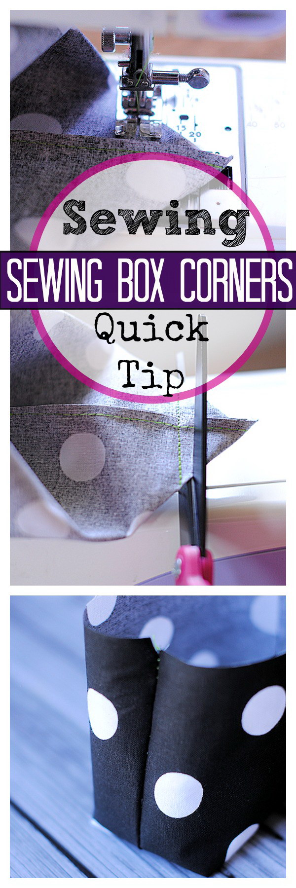 Sewing Quick Tip: How to Sew Box Corners. 