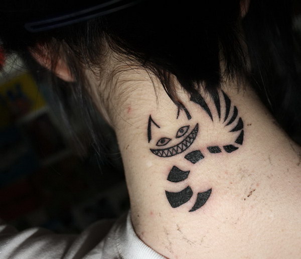 Cheshire Cat Tattoo Design 