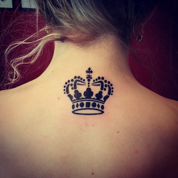 Beautiful Crown Tattoo for Girl 