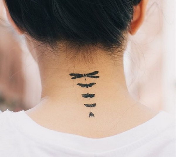Black Dragonfly Tattoos 