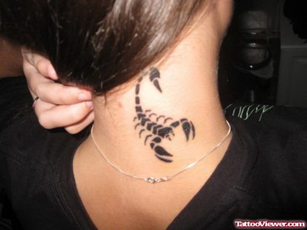 Scorpio Neck Tattoo 