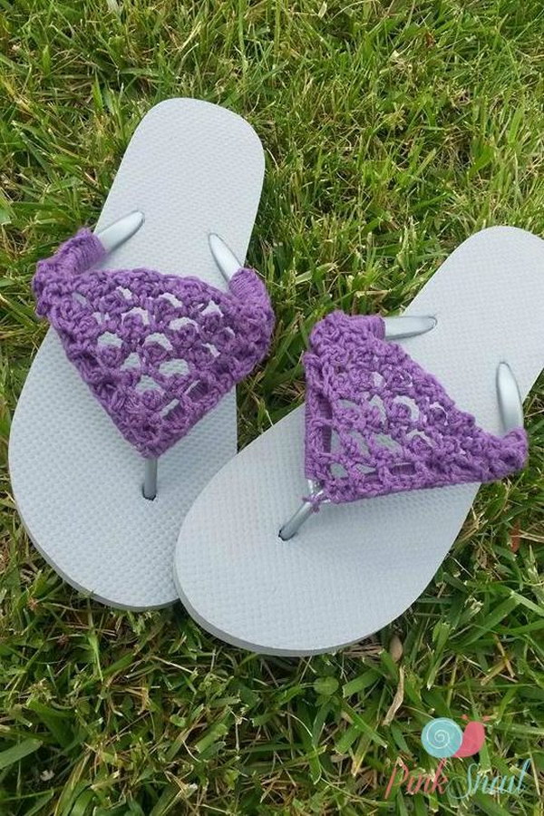 Free Easy Crochet Flip Flop Cover Pattern 