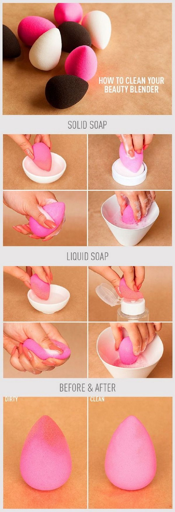 How to Clean Makeup Sponges. 