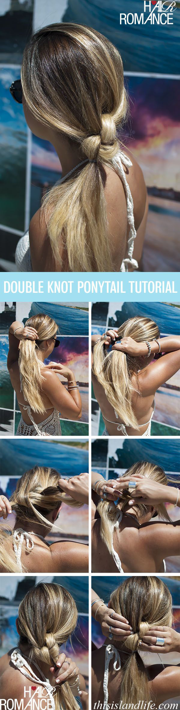 Double Knot Ponitail Hairstyle Tutorial 
