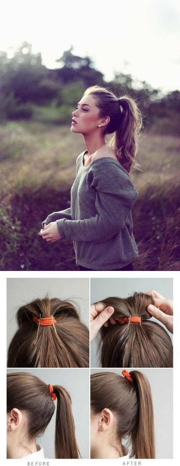 Support Your Ponytail Using Bobby Pins 