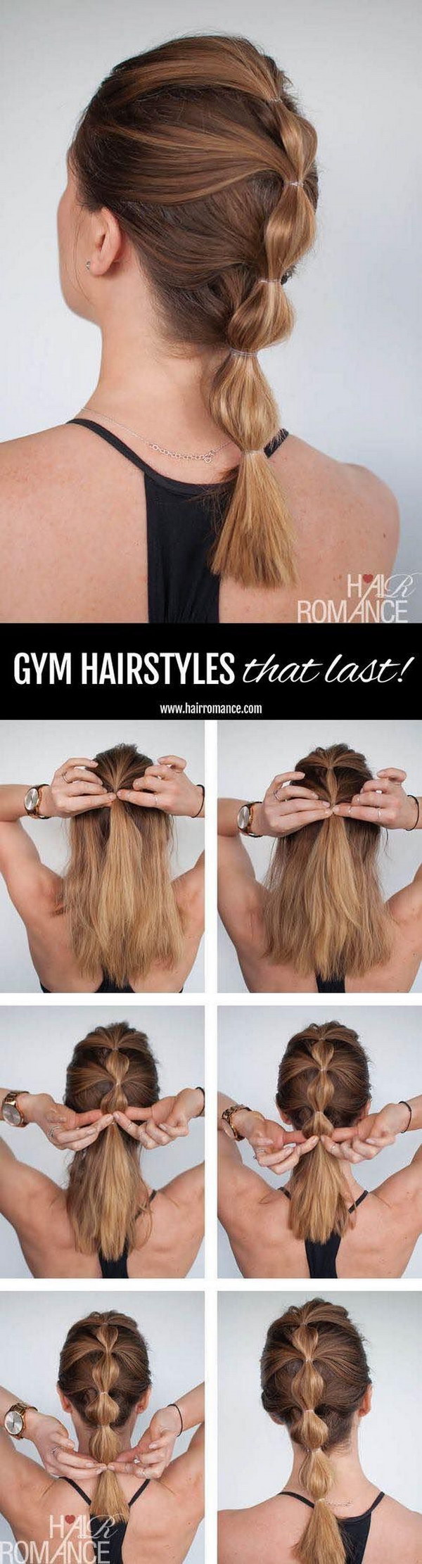 Gym Hairstyle  Bubbly Ponytail Tutorial 