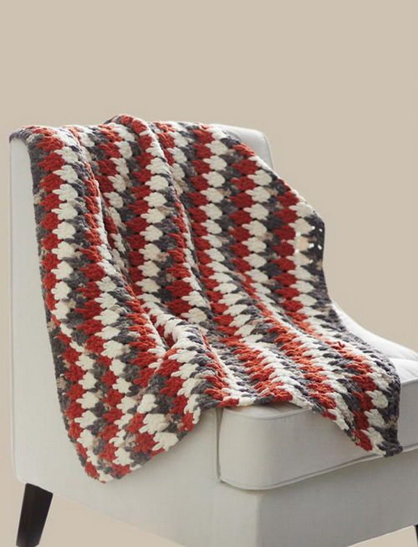 Chevron Crochet Blanket Pattern. 