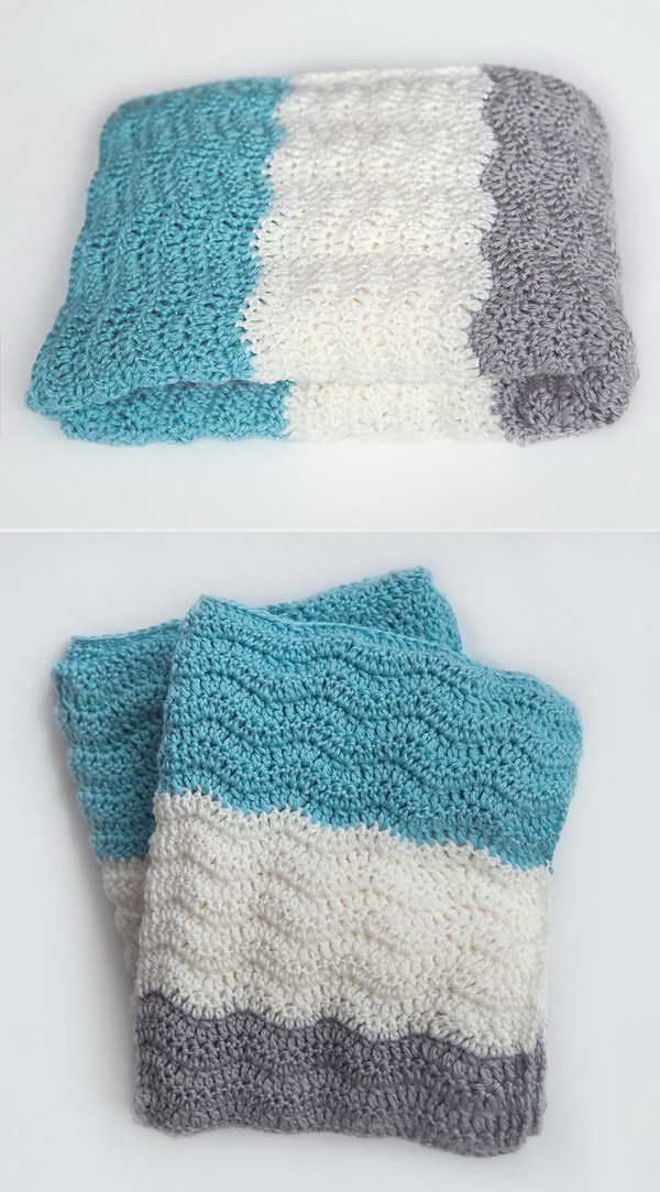 Crochet Baby Bobble Blanket. 