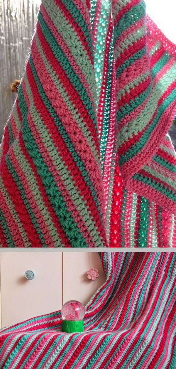 Vintage Style Crochet Blanket Pattern. 