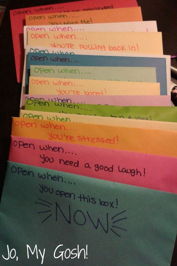 When boyfriend what to inside letters open put for your 30 Open
