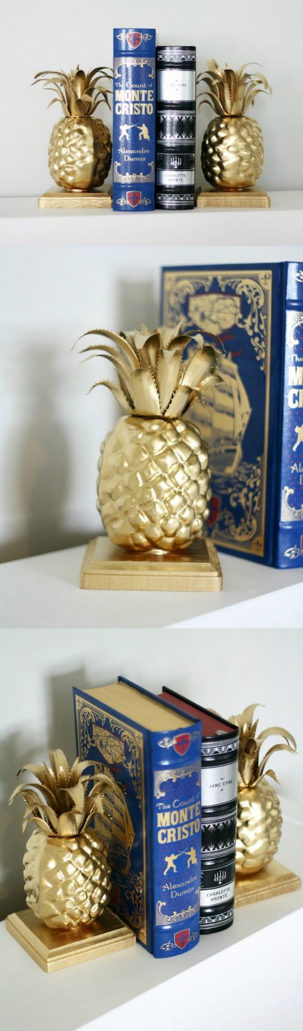 DIY Pineapple Bookends 