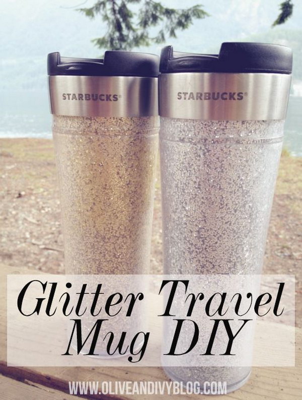 DIY Glitter Travel Mug 