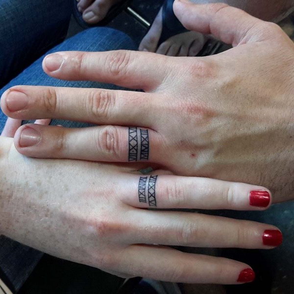 40+ Sweet & Meaningful Wedding Ring Tattoos Styletic
