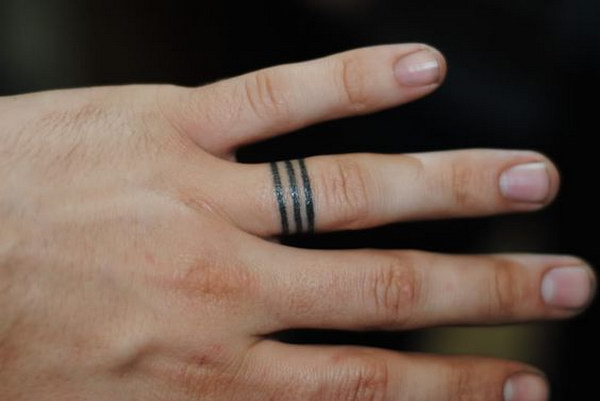 Three Circle Ring Tattoo Meaning His Family, Her Family, And Christ Becoming 1 Family. 