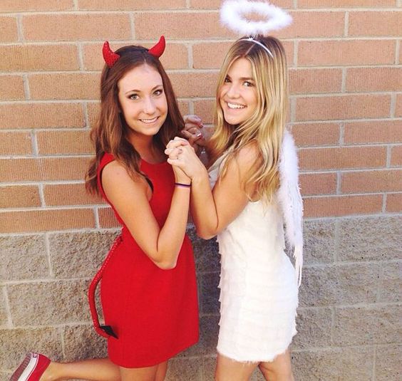 Angel and Devil Halloween Costume. 