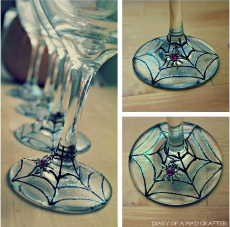 Spiderweb Wine Glasses. 
