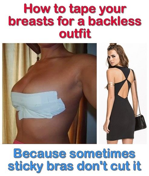 How to Tape Your Breasts for a Backless Outfit. 
