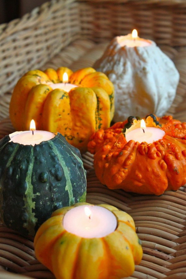Pumpkin Candle Holders. 