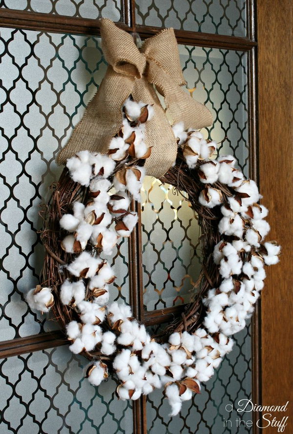 Cotton Boll Wreath Tutorial 