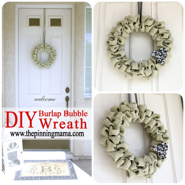 DIY Burlap Bubble Wreath Tutorial 