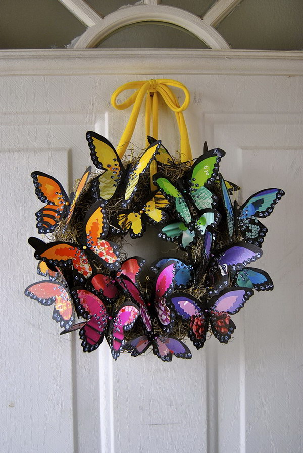 DIY Butterfly Wreath 