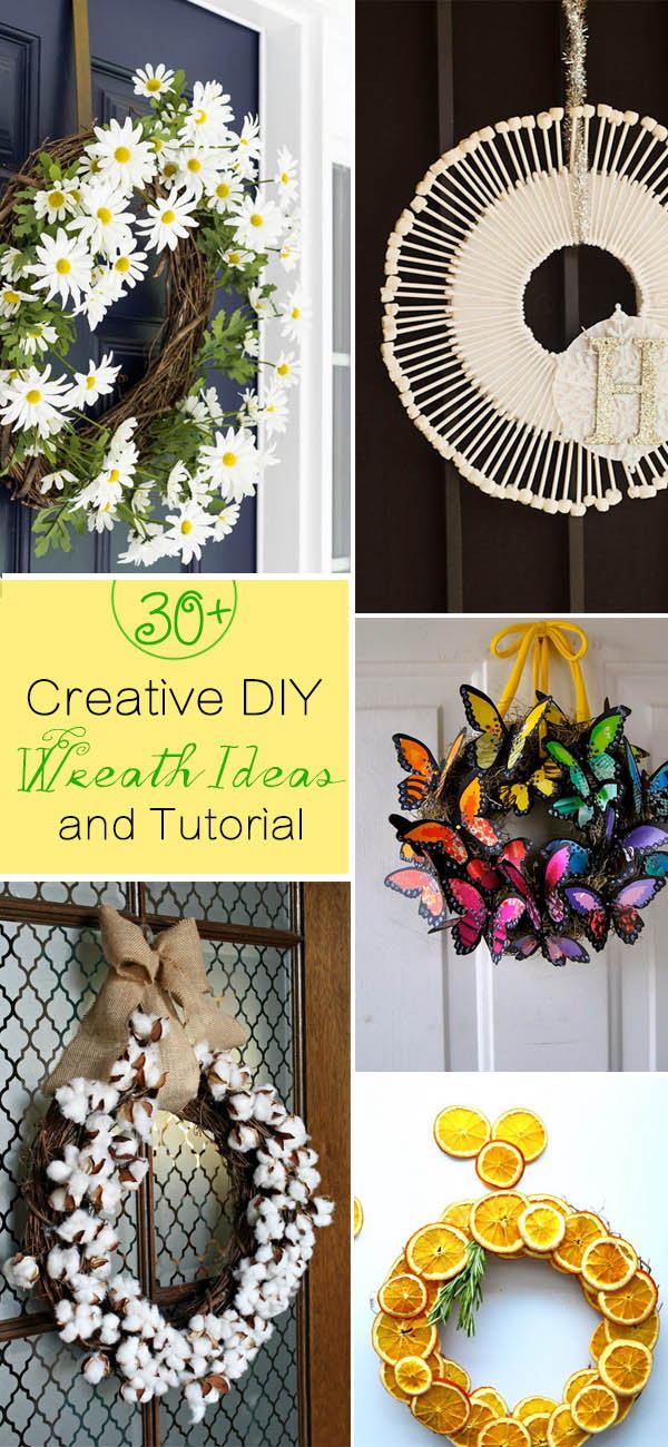 Lots of Creative DIY Wreath Ideas and Tutorials! 