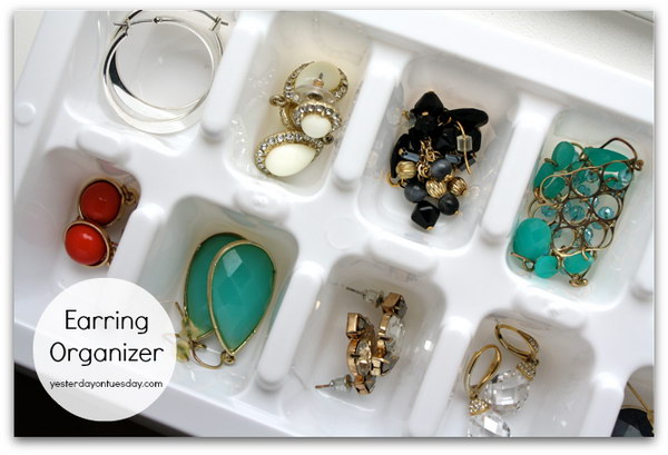 Ice Cube Tray To Earring Organizer. 