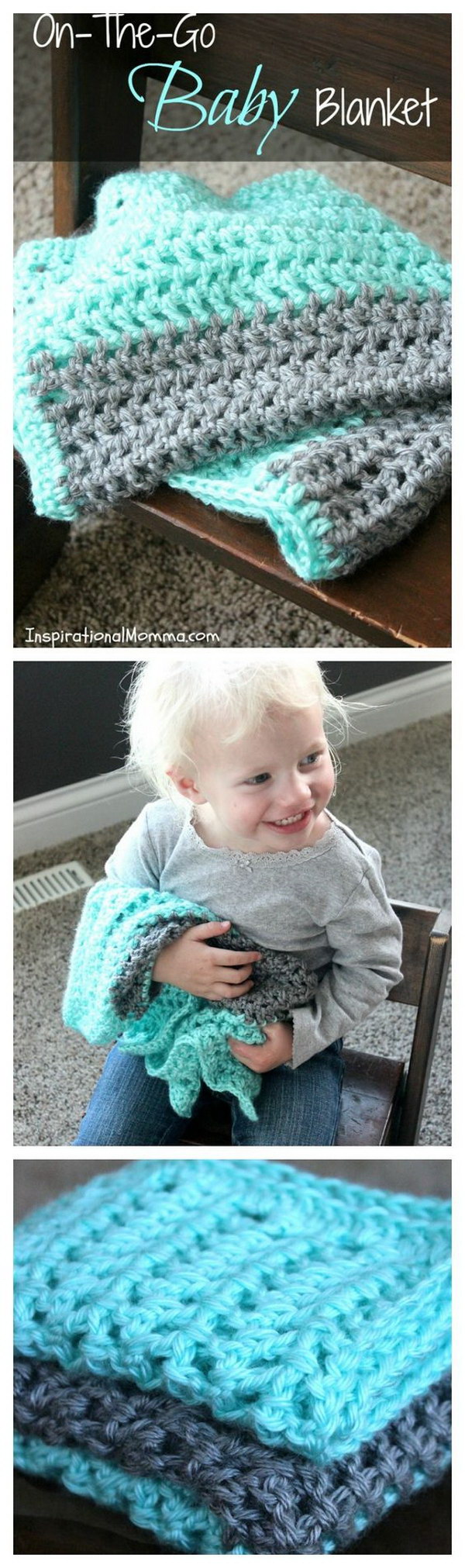 On The Go Crochet Baby Blanket. 