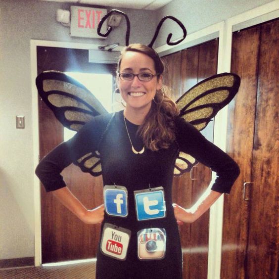 Social Butterfly Halloween Costume. 