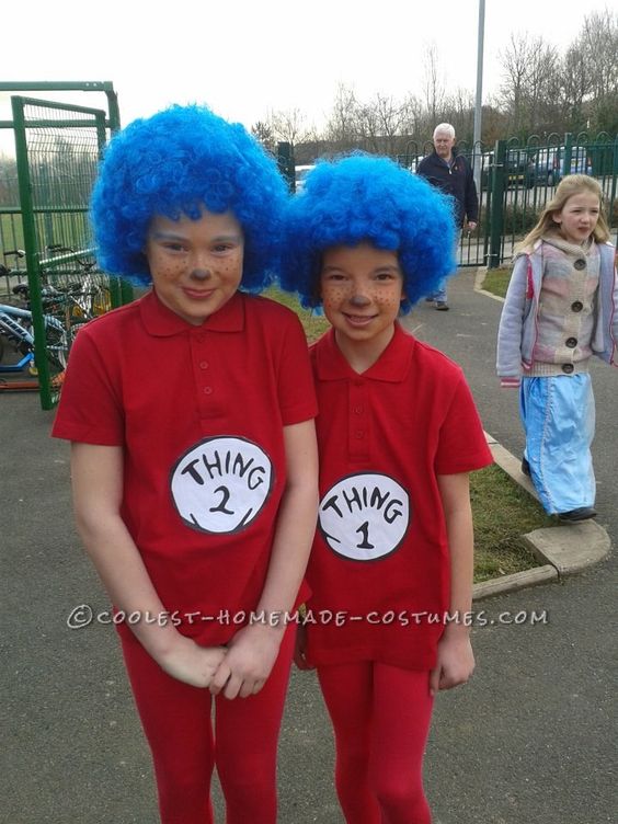 Last Minute Thing 1 and Thing 2 Costumes . 