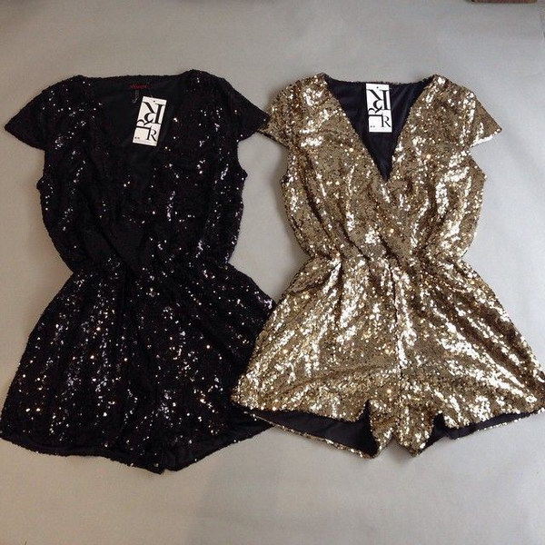 Sparkly  Sequin Rompers 