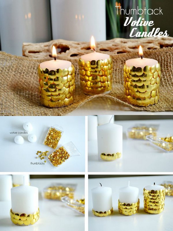 DIY Gold Candles 