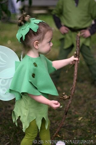 DIY Tinkerbell Costume. 