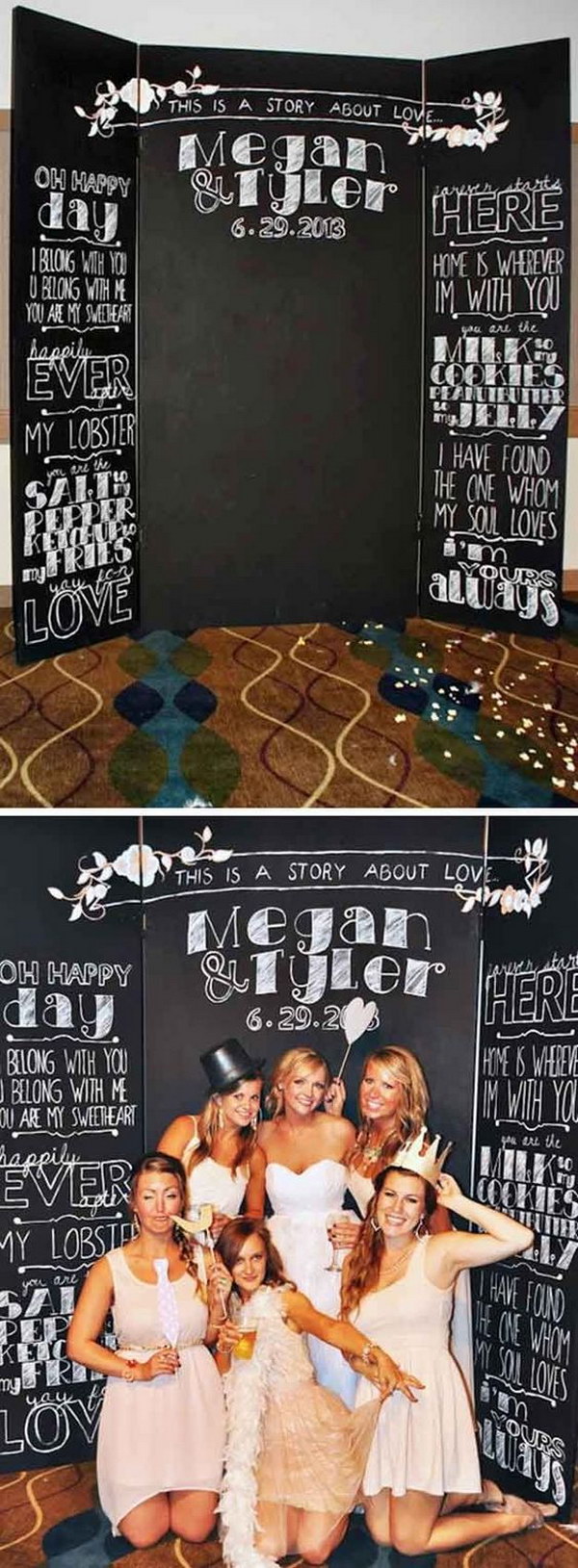DIY Chalkboard Backdrop For Photo Booth 