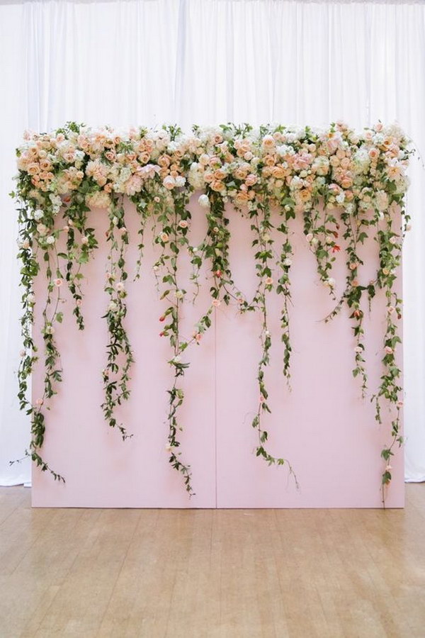 Indoor Flower Wedding Photo Booth Backdrop 